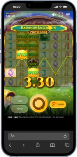 Rainbow Jackpots play